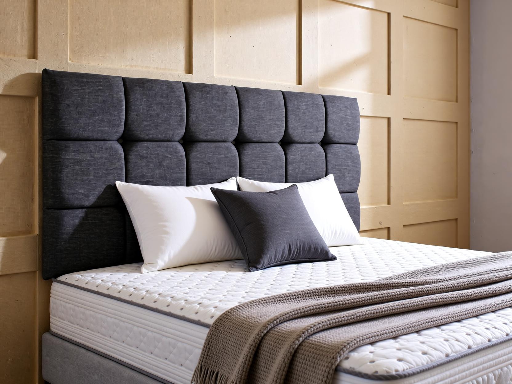 Cambridge Upholstered Button Divan Headboard | Sleep Comfi Beds - Sleepcomfibeds