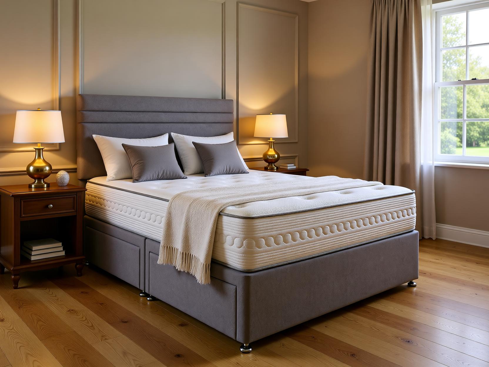 Havana Divan Bed Set with Upholstered Headboard | Sleep Comfi Beds - Sleepcomfibeds