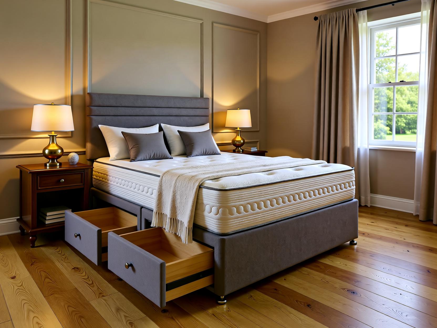 Havana Divan Bed Set with Upholstered Headboard | Sleep Comfi Beds - Sleepcomfibeds