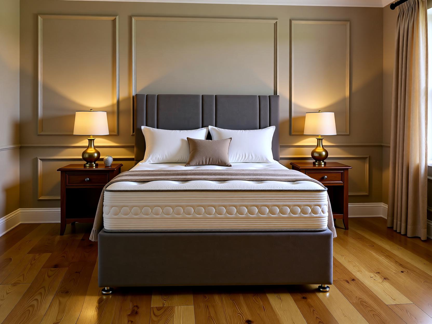 Khloe Divan Bed Set with Upholstered Headboard | Sleep Comfi Beds - Sleepcomfibeds