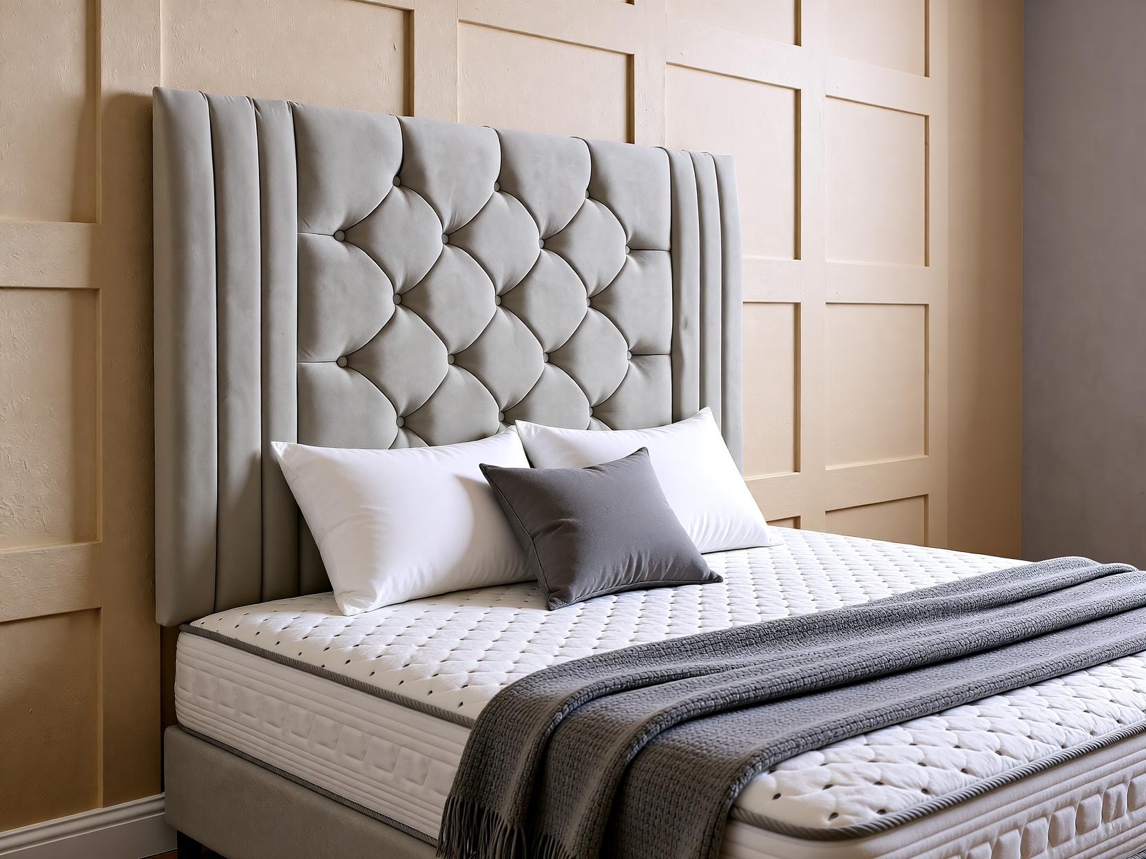 Regal Upholstered Button Divan Headboard | Sleep Comfi Beds - Sleepcomfibeds