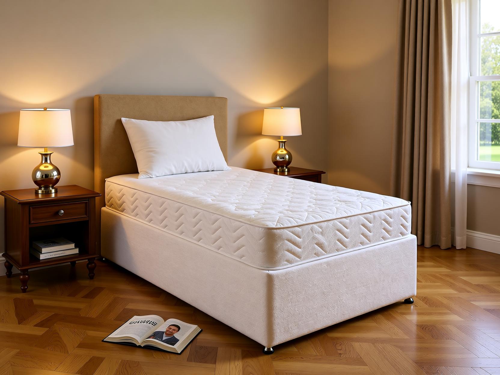 Rome Comfort Sprung Divan Bed Set with Headboard | Sleep Comfi Beds - Sleepcomfibeds