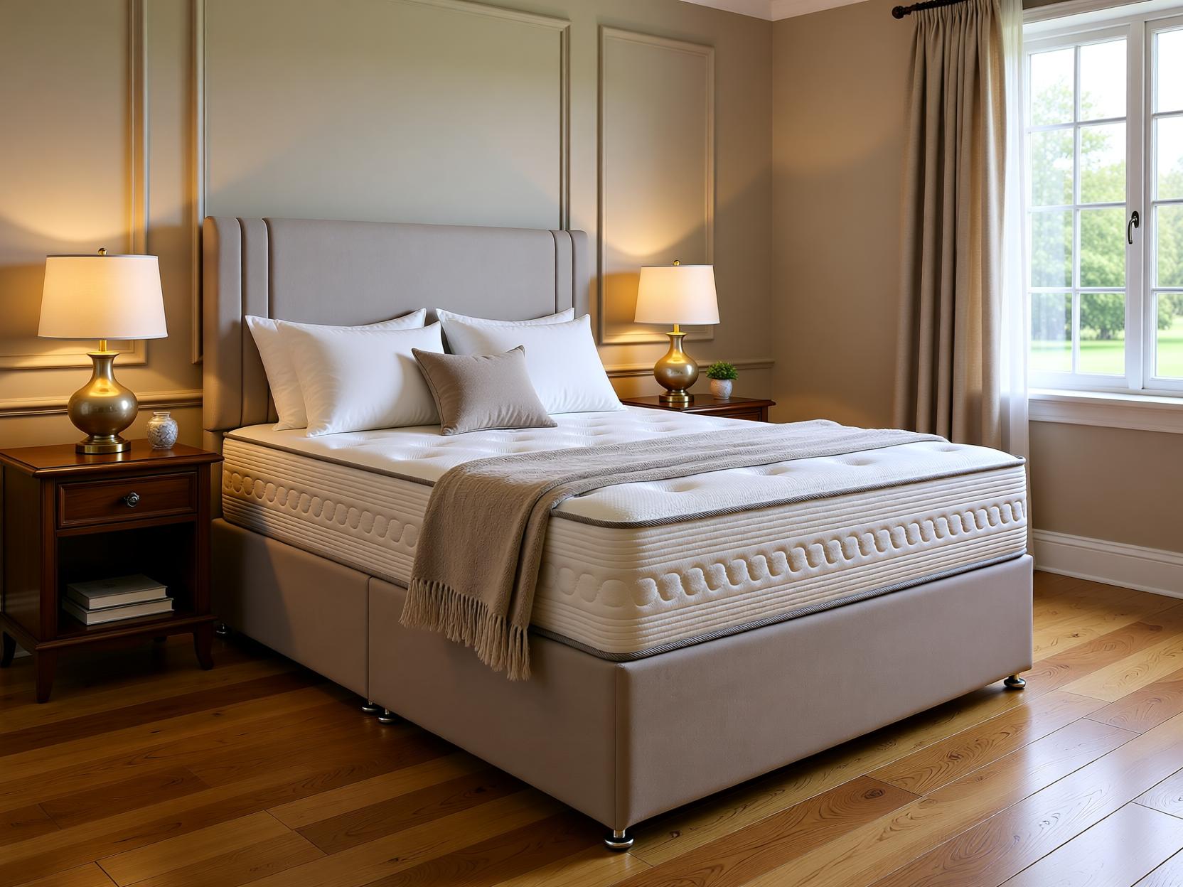 Valencia Divan Bed Set with Upholstered Headboard | Sleep Comfi Beds - Sleepcomfibeds