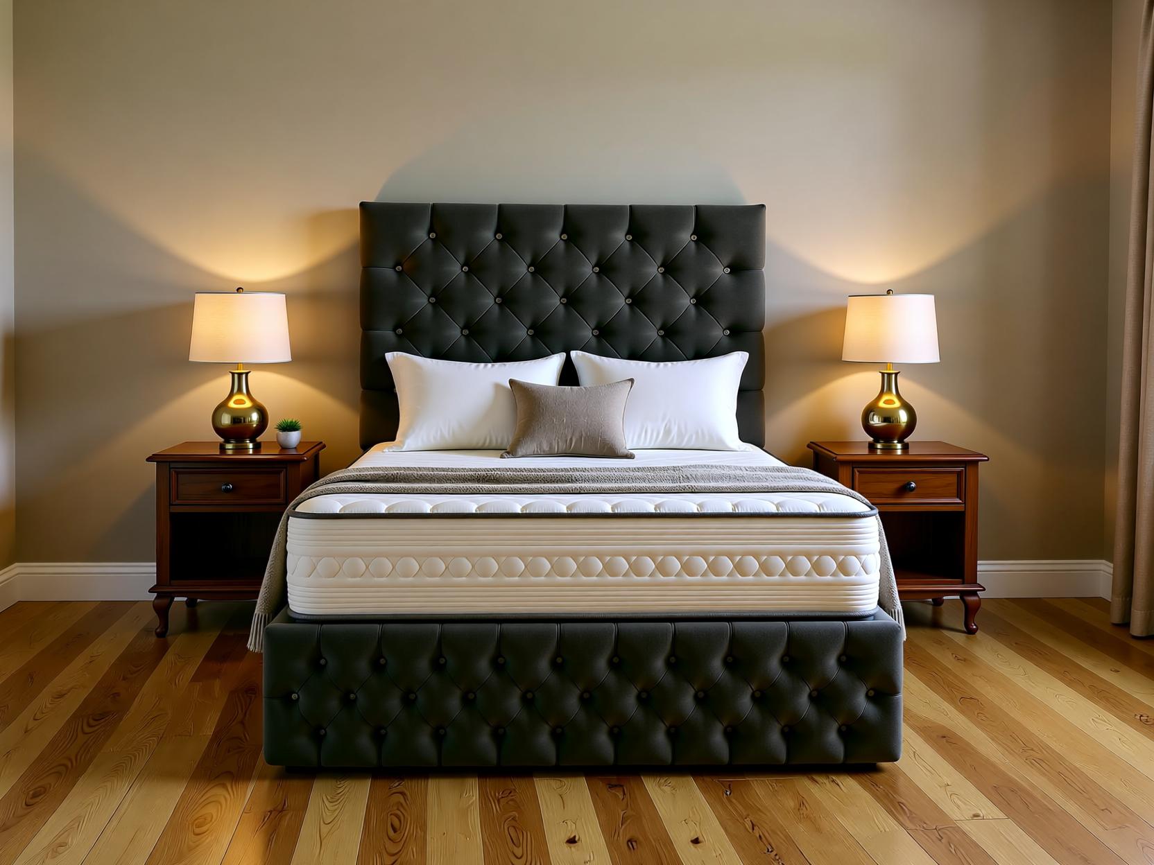 Regency Luxury Divan Bed Set with Tall Button Headboard & Footboard | Sleep Comfi Beds - Sleepcomfibeds